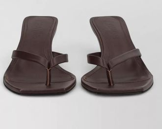 Aeyde square toe kitten heel open back sandals