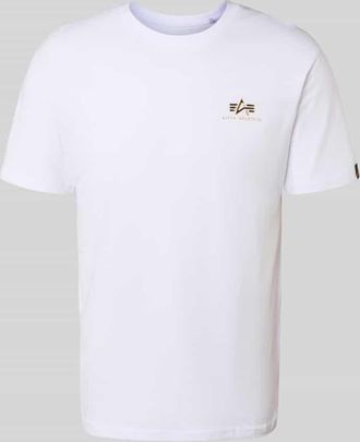 Alpha Industries Alpha Industries T-Shirt mit Label-Print und Rundhalsausschnitt in Weiss, Größe XXL