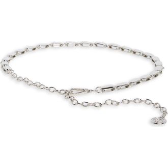 Steve Madden Bean Chain Belt in Silver at Nordstrom Rack, Size Large/x-Large