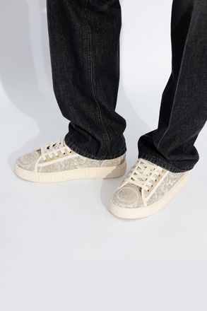 Versace Barocco Sneakers, Womens, Cream