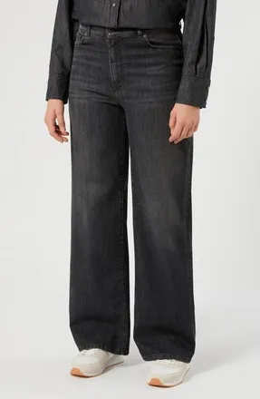 Marina Rinaldi Slana Wide Leg Jeans in Black at Nordstrom, Size 14W