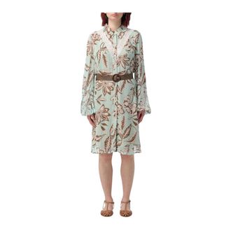 Liu Jo Lange Jurk met Elegant Ontwerp - Dames - Shirt Kleedjes - Groen - XS - Kleedjes