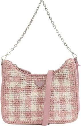 Prada Pre-owned Shoulder Bags, female, Pink, Size: ONE SIZE Pre-owned Vintage Shoulder Bag