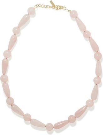 Completedworks The Depths of Time Chalcedony Beaded Necklace in Pink 18Ct Gold Plated at Nordstrom