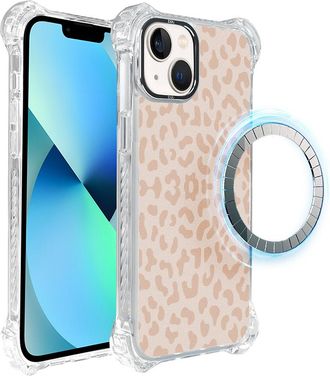 OEM Funda Ibizu Dropguard Ultra Para Iphone 13 Con Magsafe, Estilo Bohemio, Delicado Estampado De Leopardo
