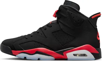 Nike Jordan Mens Air Jordan 6 Retro Infrared Salesman Shoes in Black | CT8529-001