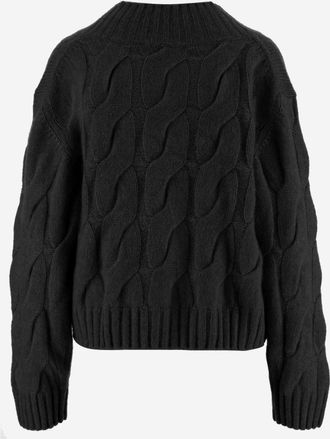Allude Womens Sweater Cashmere And Silk Black