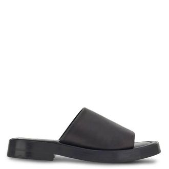 Ferragamo Giunone Leather Slide Sandals, Size 10 EE