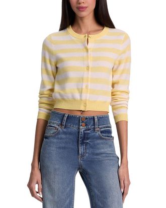 Alice & Olivia Alice + Olivia Dollie Striped Cardigan