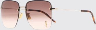 Saint Laurent Occhiali da sole rettangolari in metallo con monogramma YSL
