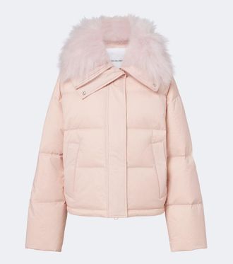 Yves Salomon Doudoune shearling-trimmed down jacket