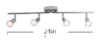OEM L&aacute;mpara De Techo, Sistema De Iluminaci&oacute;n De Riel De 4 Luces, Focos Led, Bombillas No Incluidas, Acabado Cromado