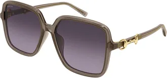 Gucci GG2219SA Asian Fit 004 Womens Sunglasses Brown Size 59 - Free RX Lenses - Free RX Lenses