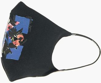 Off-white cotton FLOWER STRIPE ARROW face mask size S/M