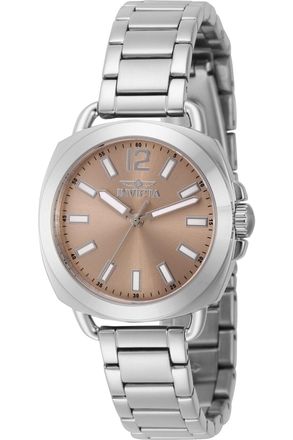 Invicta Wildflower 46345 Dames Horloge - Quartz Uurwerk - Roestvrij Staal met roze Wijzerplaat - 32mm