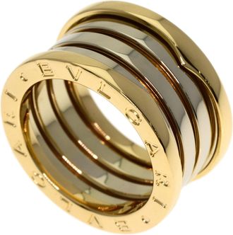 Bulgari Yellow Gold (18K) White Gold (18K) Band Ring (Pre-Owned)