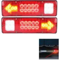 OEM Adecuado Para 2 Luces Traseras Led, 19 Bombillas Led, 12v, Apto Para Camiones, Autocaravanas, Furgonetas Y Remolques N&aacute;uticos