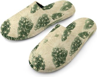 Generic Desert Cactus Thorns Landscapes Mens House Slippers Slip Indoor Slipper On Shoes Warm Outdoor
