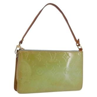 Louis Vuitton Pre-owned Accessory Pouch - Dames - Pre-owned - Groen - Maat: ONE Size Leer