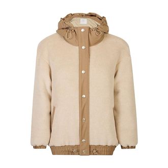 Eleventy Winter Jackets, female, Beige, 2XS, Parka con cappuccio