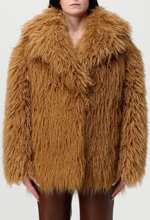 Patrizia Pepe Fur Coat PATRIZIA PEPE Woman color Beige