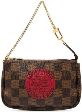 Louis Vuitton Pre-owned Mini Pochette Accessoires - Dames - Vintage Mini Tas - Bruin - ONE Size - Vintage