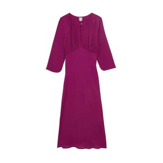 Ines De La Fressange Natalia dress - Dames - Casual kleedjes - Paars - S - Polyester - Kleedjes