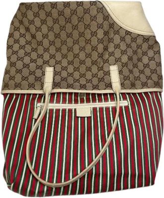Gucci Pre-owned Vintage Tote Bag - Dames - Vintage Shopper - Beige - ONE Size - Leer - Vintage