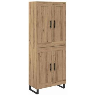vidaXL Highboard Artisan Oak 69.5 x 34 x 180 cm Engineered Wood vidaXL