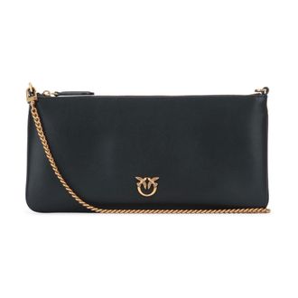 Pinko Cross Body Bags, female, Black, Size: ONE SIZE Horizontal Flat