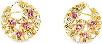 Hueb Bahia 18K Gold Diamond & Pink Garnet Earrings in Pink/Yellow Gold at Nordstrom