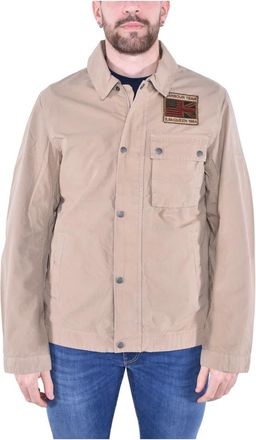 Barbour Jassen, Heren, Beige, L, Casual Workers Jack Steve Mc Queen Collectie