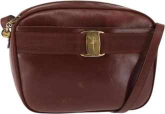 Ferragamo Pre-owned Leren Crossbodytas - Dames - Vintage Schoudertas - Bruin - ONE Size - Leer - Vintage