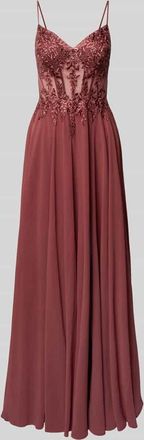 Luxuar Luxuar Abendkleid mit Ziersteinbesatz in Rot, Gr&ouml;&szlig;e 42