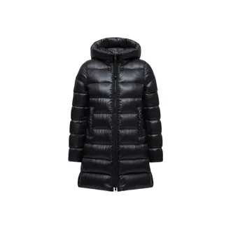 Moncler Moncler Suyenne Hooded Mid-length Down Jacket, Women, Black, Size: 00