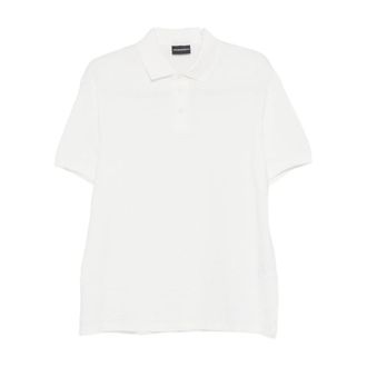 Emporio Armani Cotton Piqu&eacute; Polo Shirt - Heren - Polos - Wit - XL - Katoen - Tops