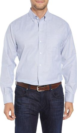 Cutter & Buck Cotton Blend Oxford Shirt in French Blue at Nordstrom, Size Xxx-Large