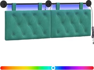 vidaXL Cabecero Colgante Tuquesa Terciopelo Vidaxl