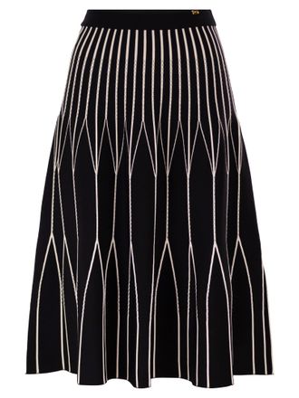 Elisabetta Franchi Zweifarbiger Strickrock