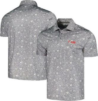 Barstool Sports Mens Barstool Golf Gray TOUR Championship Printed Polo at Nordstrom, Size Small