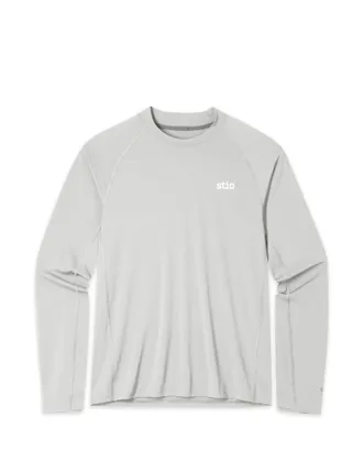 Stio | Mens Hylas Crew Long Sleeve Top, Size Extra Large in Quiet Grey