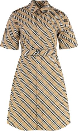 Burberry Beige Shirt Collar Mini Dress