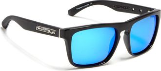 Dirty Dog Mens Black Monza Polarised Wayfarer Sunglasses One Size