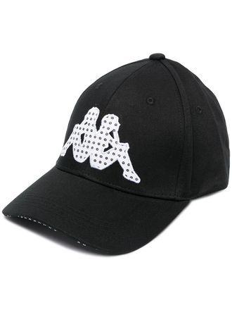 Kappa logo-embroidered cap - unisex - Cotton - 57 - Black