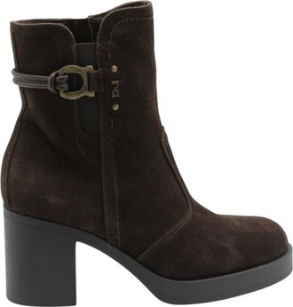 Nero Giardini Martins Enkellaars - Dames - Laarzen met Hak - Bruin - 40 EU - Schoenen