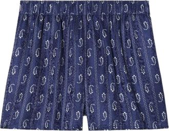 Tory Burch Shorts Blue - Dames - Bermuda - Blauw - M - Korte Broeken