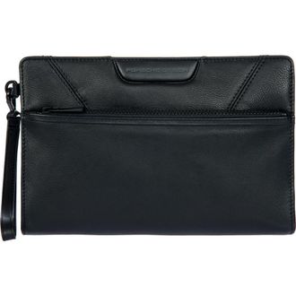 Porsche Design Roadster Leather EVO Clutch Bag with Front Pocket in Black at Nordstrom