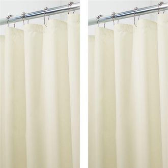 iDesign Solid Polyester Shower Curtain - 72 x 72 - Set of 2 - Brown in Sand at Nordstrom