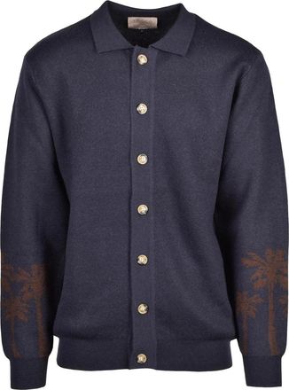 Tooco Multicolor Tooco Palm Tree Acrylic-Blend Cardigan