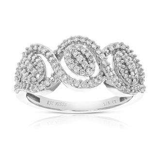 Vir Jewels 1/5 cttw Lab Grown Diamond Ring in Sterling Silver For Women